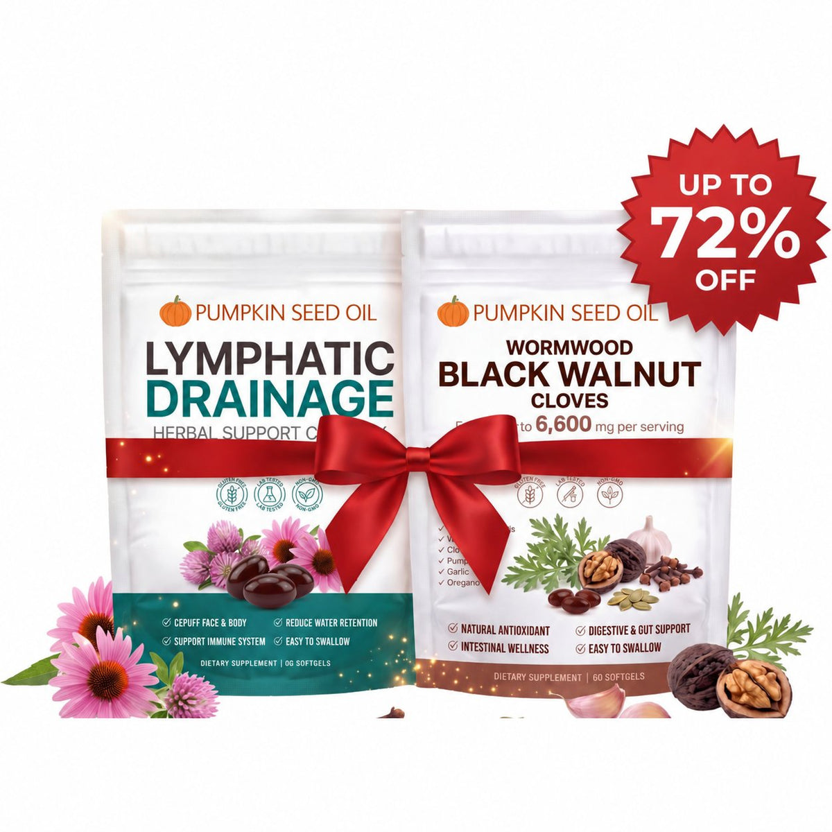 PUMPKIN SEED OIL — Lymphatic Drainage and Wormwood bundle