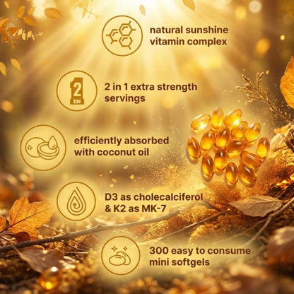 PUMPKIN SEED OIL Vitamin D3 + K2 Softgels