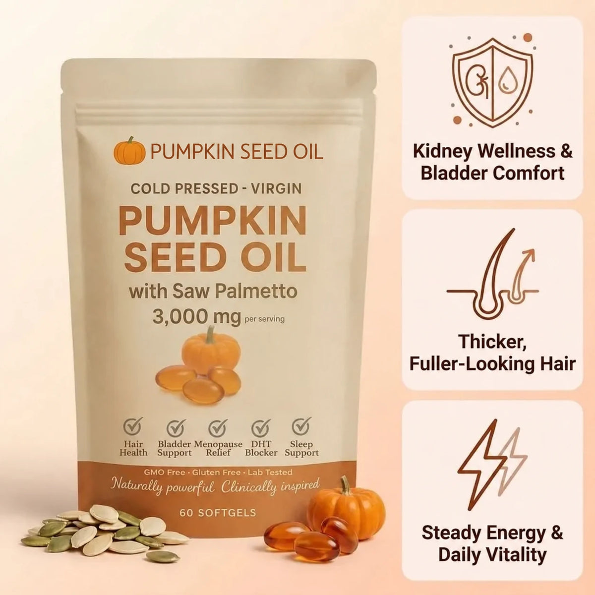 PUMPKIN SEED OIL — Pumpkin Seed Oil product benefits